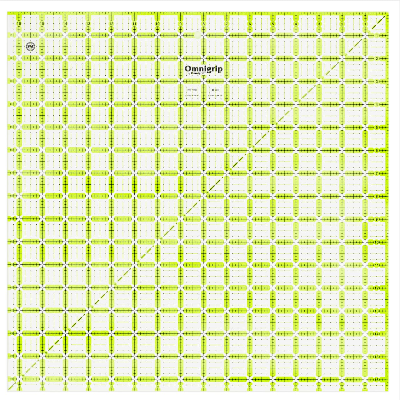 Omnigrip® by Omnigrid® 16.5" x 16.5" Non-Slip Square Quilting Ruler